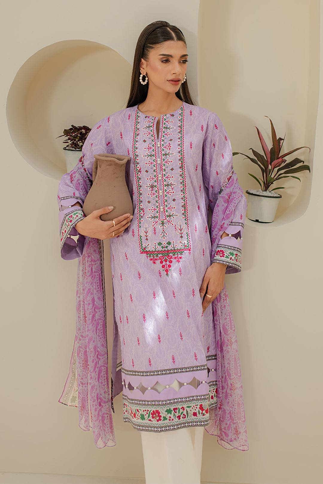 Zellbury | Unstitched 2 Piece Lawn | Embroidered Shirt Dupatta - 1659 by Maria Faisal - Registered Vendor of : Zellbury Women - type : Essential Unstitched - 100% original wedding dresses