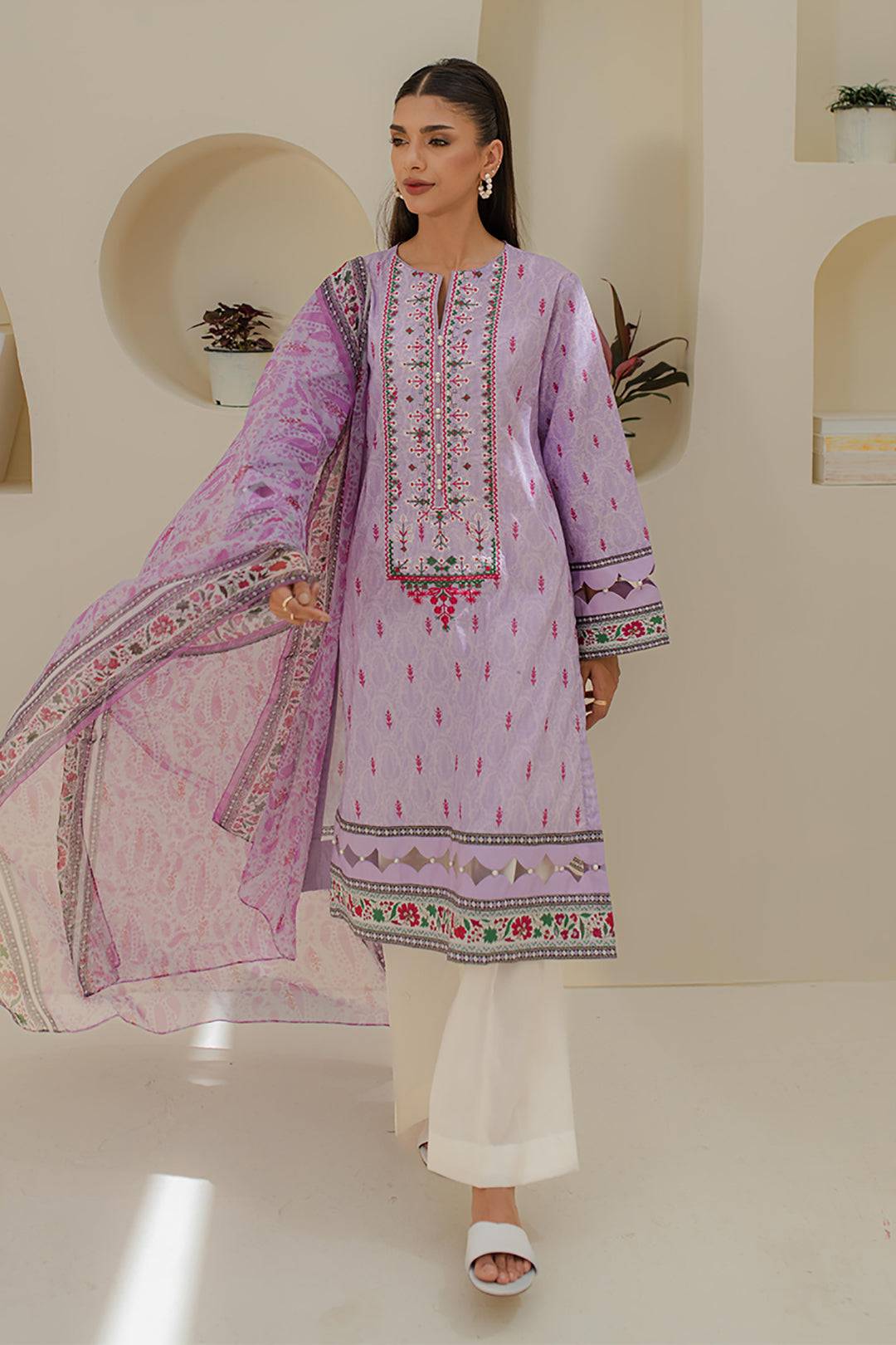 Zellbury | Unstitched 2 Piece Lawn | Embroidered Shirt Dupatta - 1659 by Maria Faisal - Registered Vendor of : Zellbury Women - type : Essential Unstitched - 100% original wedding dresses