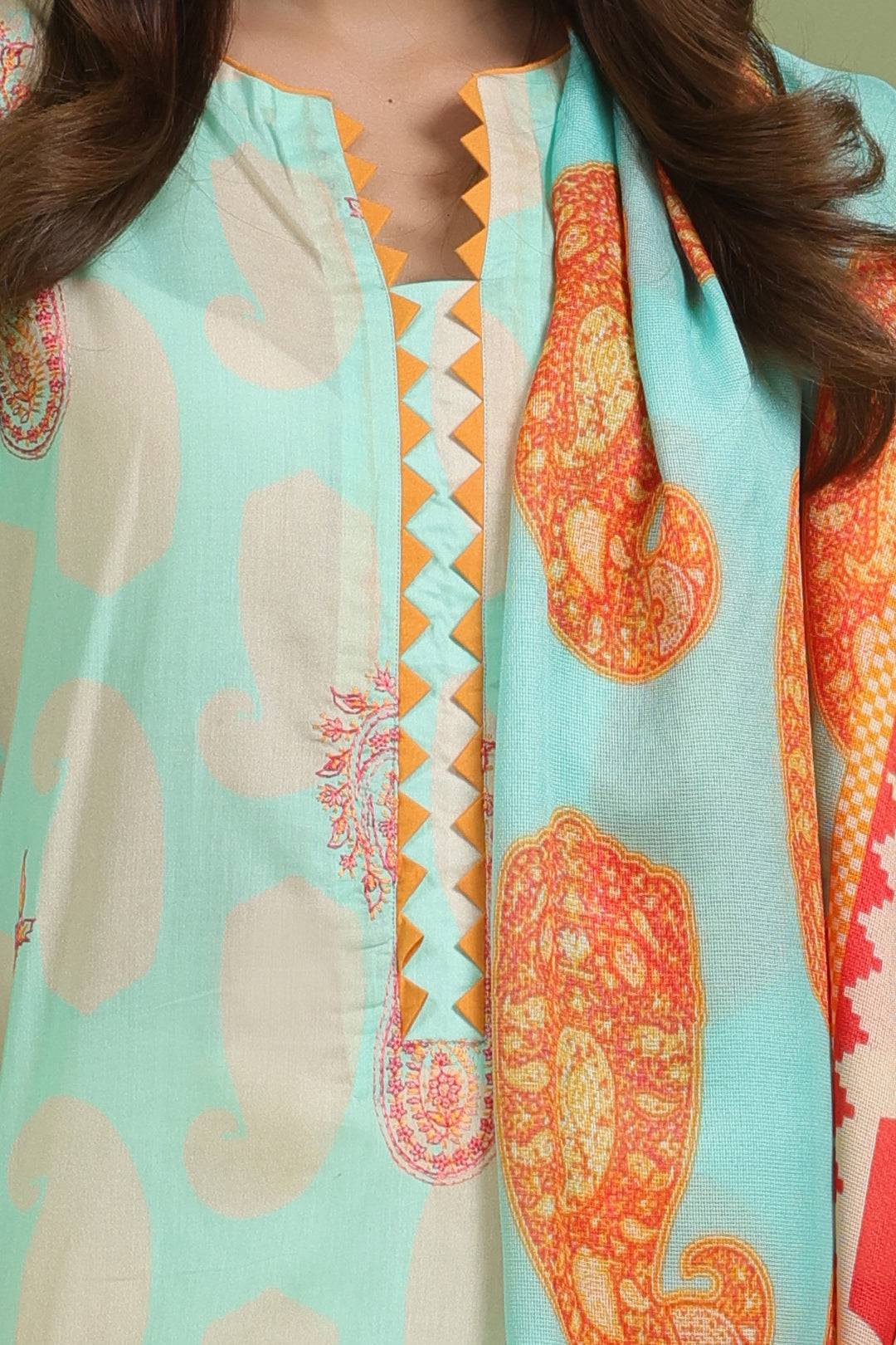 Zellbury | Unstitched 2 Piece Lawn | Embroidered Shirt Dupatta - 1716 by Maria Faisal - Registered Vendor of : Zellbury Women - type : Essential Unstitched - 100% original wedding dresses