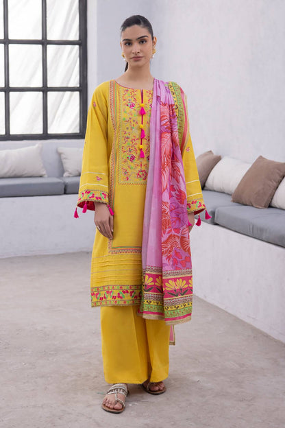Zellbury | Unstitched 3 Piece Yellow | Embroidered Shirt Shalwar Dupatta - 1126 by Maria Faisal - Registered Vendor of : Zellbury Women - type : Signature Unstitched - 100% original wedding dresses