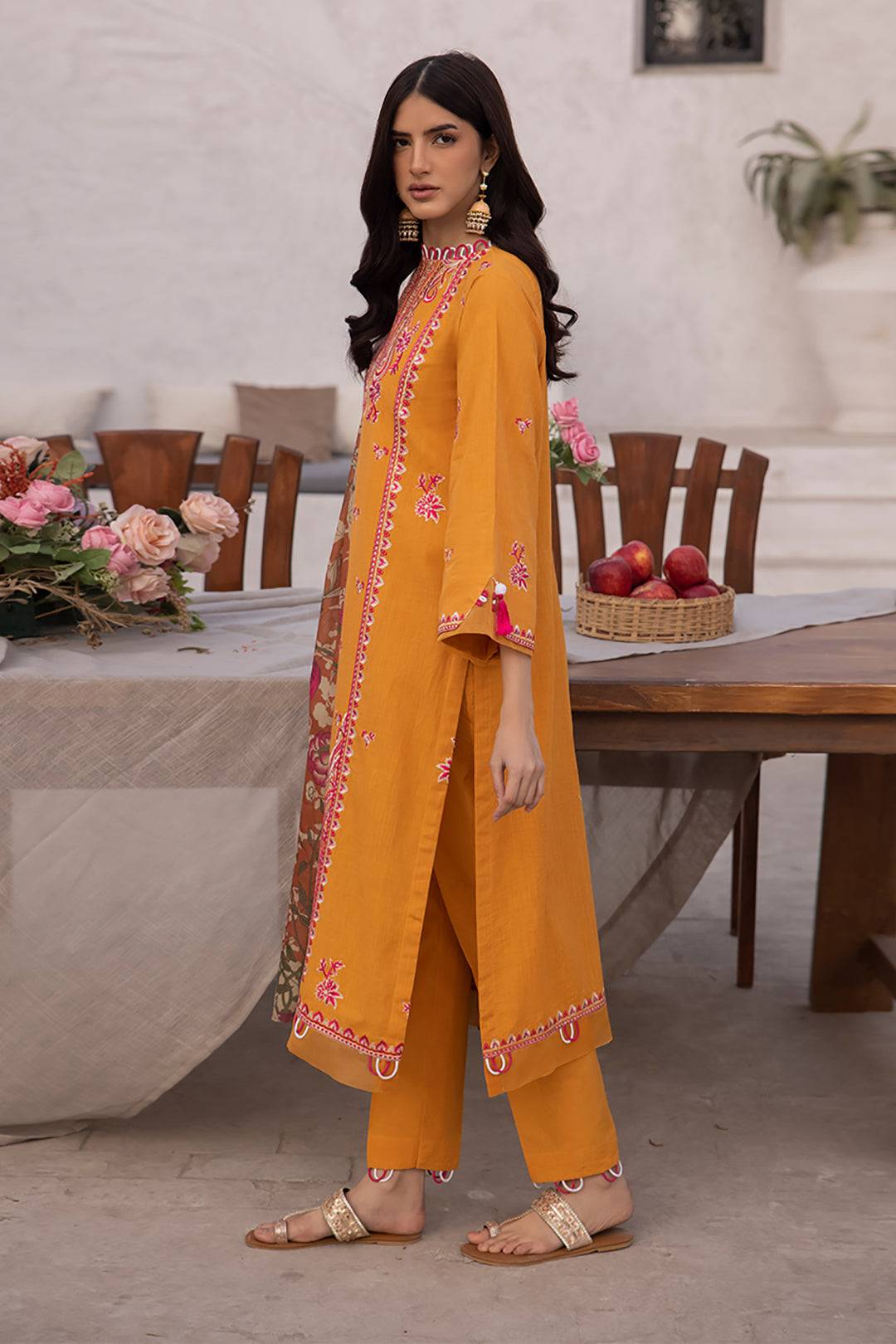 Zellbury | Unstitched 3 Piece Cambric | Embroidered Shirt Shalwar Dupatta - 1142 by Maria Faisal - Registered Vendor of : Zellbury Women - type : Signature Unstitched - 100% original wedding dresses