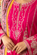Zellbury | Unstitched 3 Piece Magenta | Embroidered Shirt Shalwar Dupatta - 1145 - Designer Dress with Intricate embroidery and embellishments. Shop elegent wedding dress at Maria Faisal.