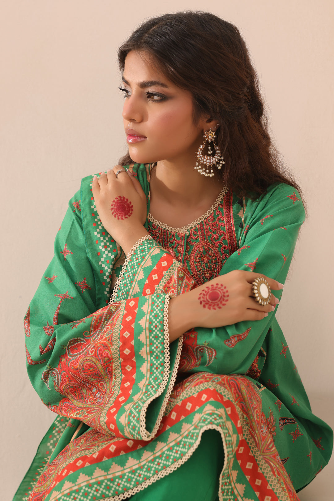 Zellbury | Unstitched 3 Piece Lawn | Embroidered Shirt Shalwar Dupatta - 1247 - Designer Dress with Intricate embroidery and embellishments. Shop elegent wedding dress at Maria Faisal.
