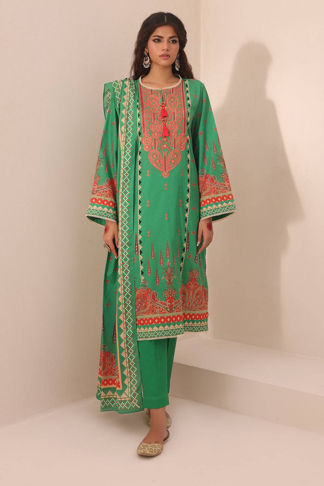 Zellbury | Unstitched 3 Piece Lawn | Embroidered Shirt Shalwar Dupatta - 1247 by Maria Faisal - Registered Vendor of : Zellbury Women - type : Essential Unstitched - 100% original wedding dresses