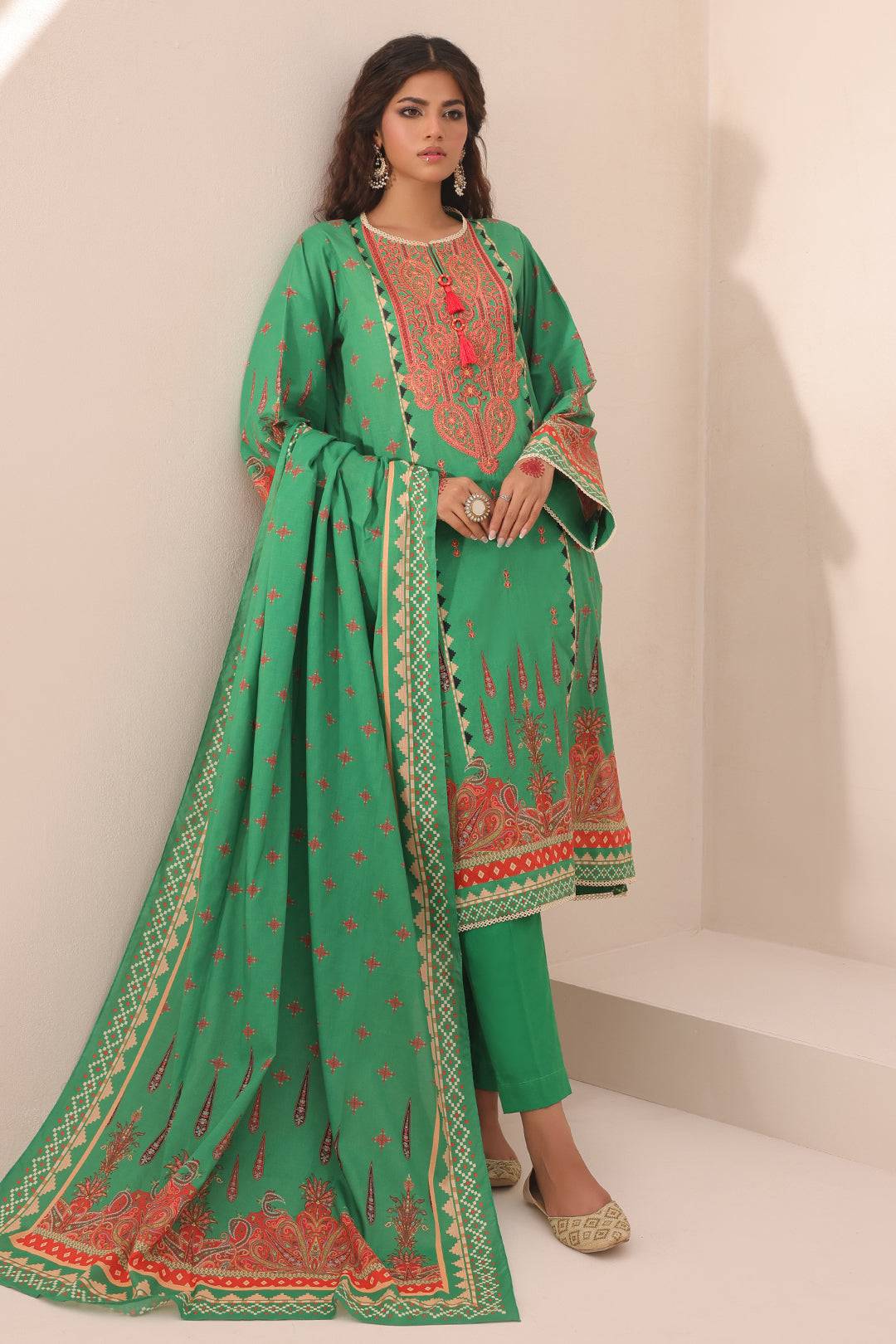 Zellbury | Unstitched 3 Piece Lawn | Embroidered Shirt Shalwar Dupatta - 1247 by Maria Faisal - Registered Vendor of : Zellbury Women - type : Essential Unstitched - 100% original wedding dresses