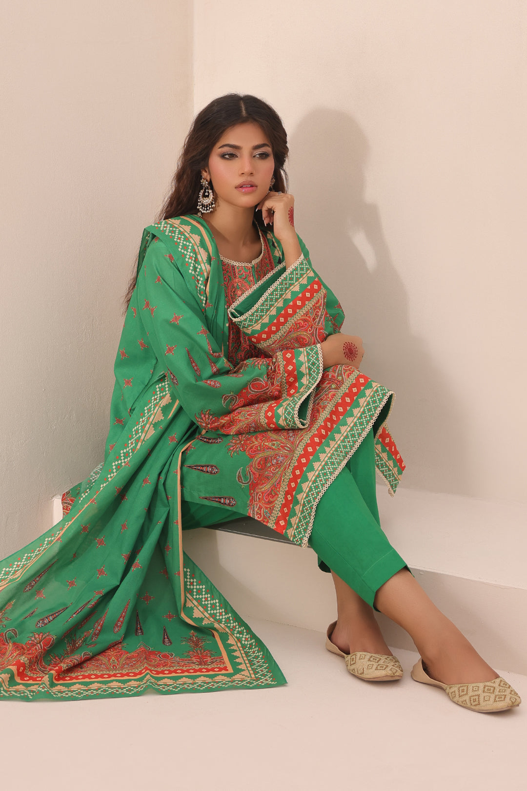 Zellbury | Unstitched 3 Piece Lawn | Embroidered Shirt Shalwar Dupatta - 1247 - Designer Dress with Intricate embroidery and embellishments. Shop elegent wedding dress at Maria Faisal.