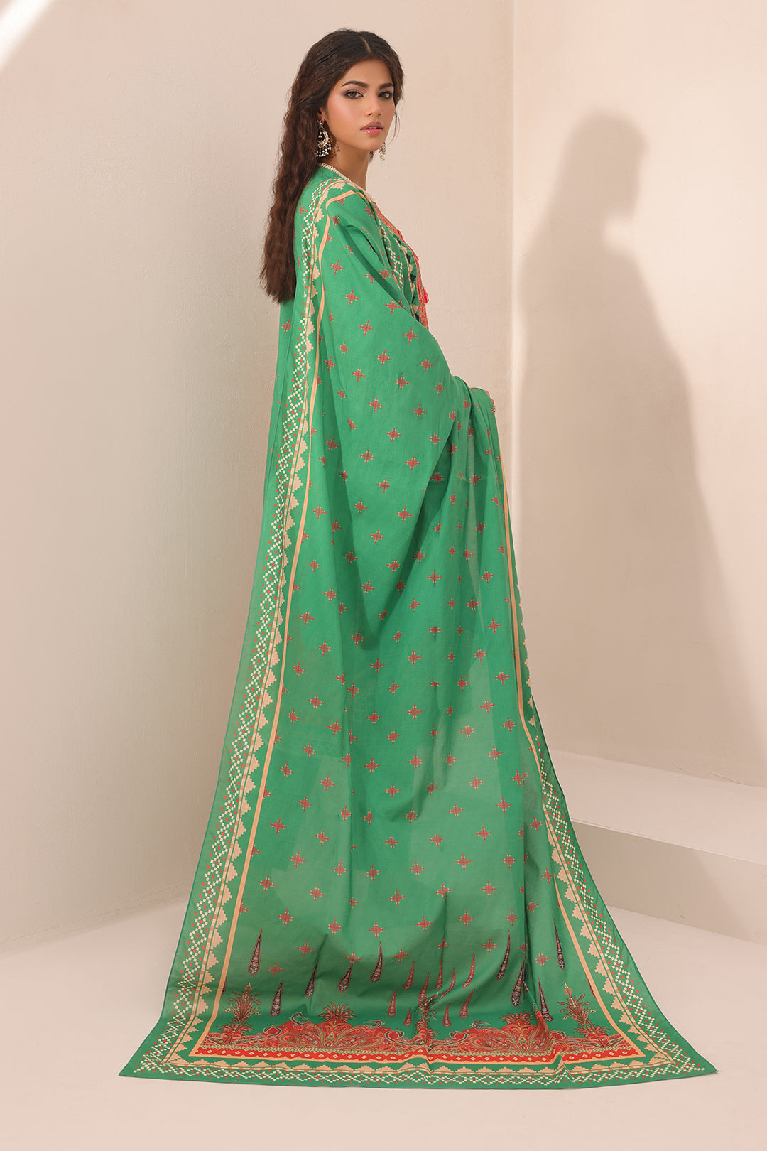 Zellbury | Unstitched 3 Piece Lawn | Embroidered Shirt Shalwar Dupatta - 1247 - Designer Dress with Intricate embroidery and embellishments. Shop elegent wedding dress at Maria Faisal.