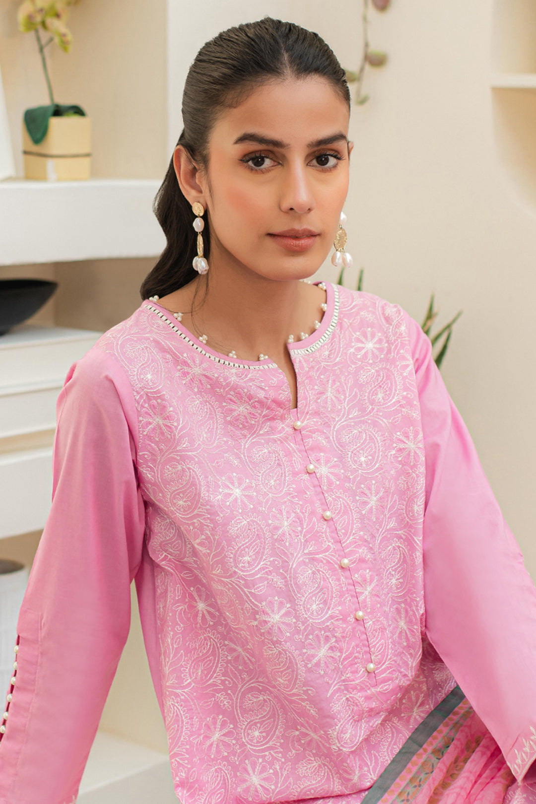Zellbury | Unstitched 3 Piece Lawn | Embroidered Shirt Shalwar Dupatta - 1260 - Designer Dress with Intricate embroidery and embellishments. Shop elegent wedding dress at Maria Faisal.