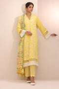 Zellbury | Unstitched 3 Piece Lawn | Embroidered Shirt Shalwar Dupatta - 1261 - Designer Dress with Intricate embroidery and embellishments. Shop elegent wedding dress at Maria Faisal.