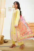 Zellbury | Unstitched 3 Piece Lawn | Embroidered Shirt Shalwar Dupatta - 1266 - Designer Dress with Intricate embroidery and embellishments. Shop elegent wedding dress at Maria Faisal.