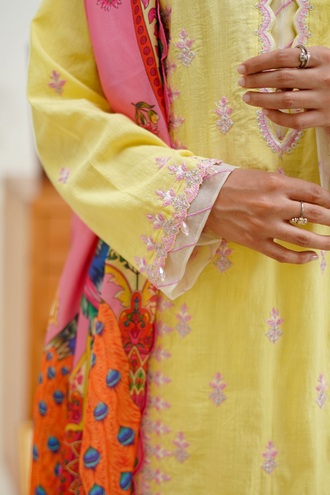 Zellbury | Unstitched 3 Piece Lawn | Embroidered Shirt Shalwar Dupatta - 1266 - Designer Dress with Intricate embroidery and embellishments. Shop elegent wedding dress at Maria Faisal.