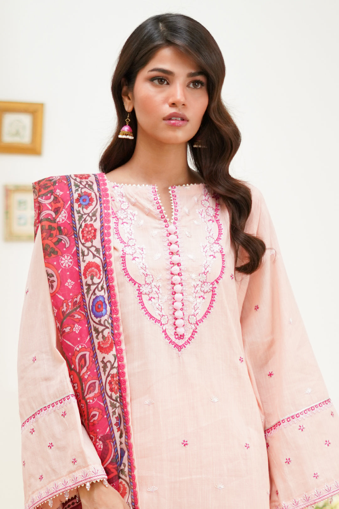Zellbury | Unstitched 3 Piece Lawn | Embroidered Shirt Shalwar Dupatta - 1267 - Designer Dress with Intricate embroidery and embellishments. Shop elegent wedding dress at Maria Faisal.