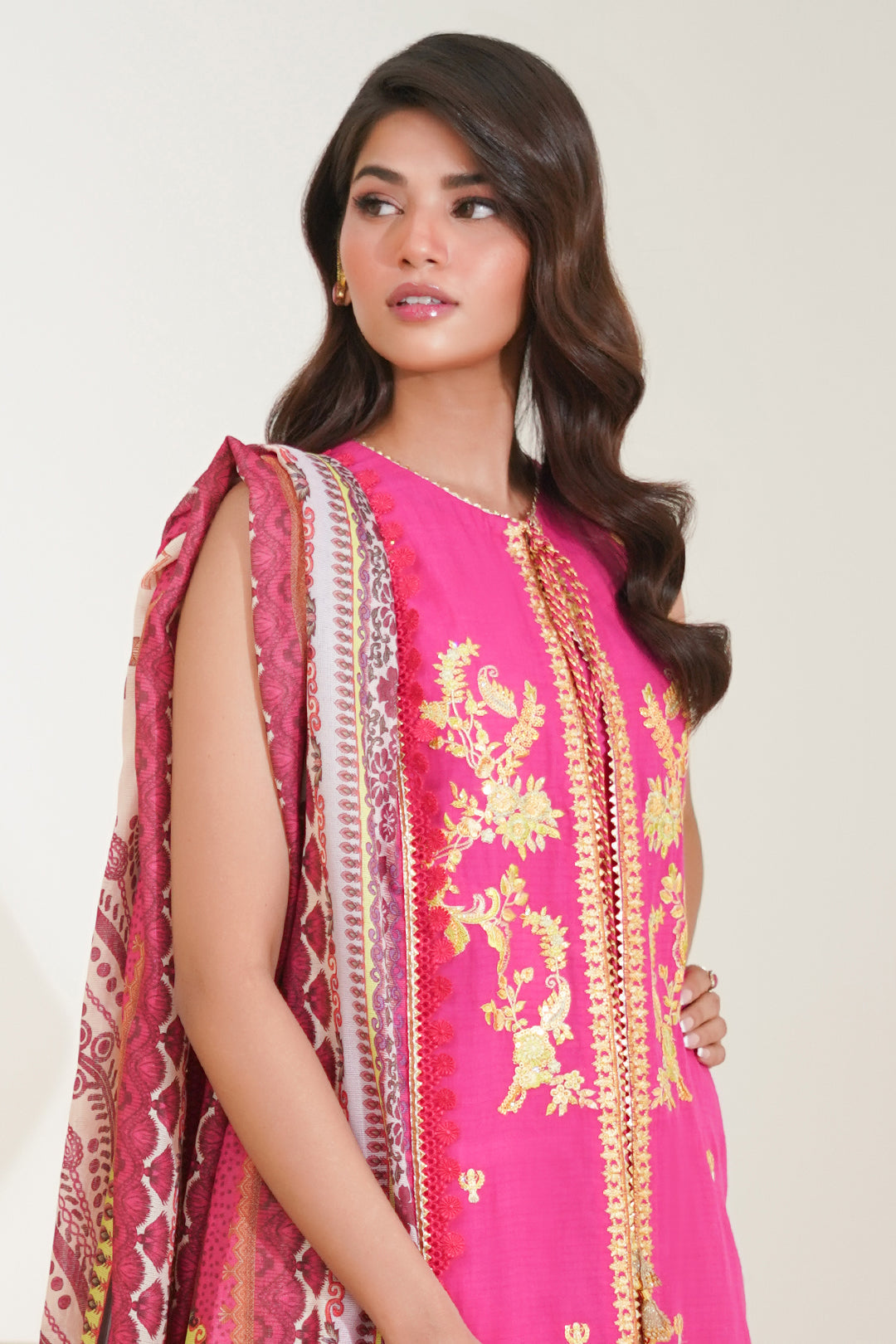 Zellbury | Unstitched 3 Piece Lawn | Embroidered Shirt Shalwar Dupatta - 1270 - Designer Dress with Intricate embroidery and embellishments. Shop elegent wedding dress at Maria Faisal.