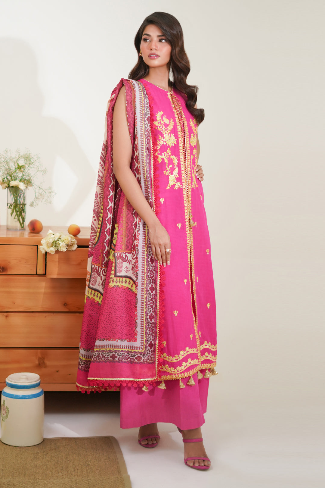 Zellbury | Unstitched 3 Piece Lawn | Embroidered Shirt Shalwar Dupatta - 1270 - Designer Dress with Intricate embroidery and embellishments. Shop elegent wedding dress at Maria Faisal.