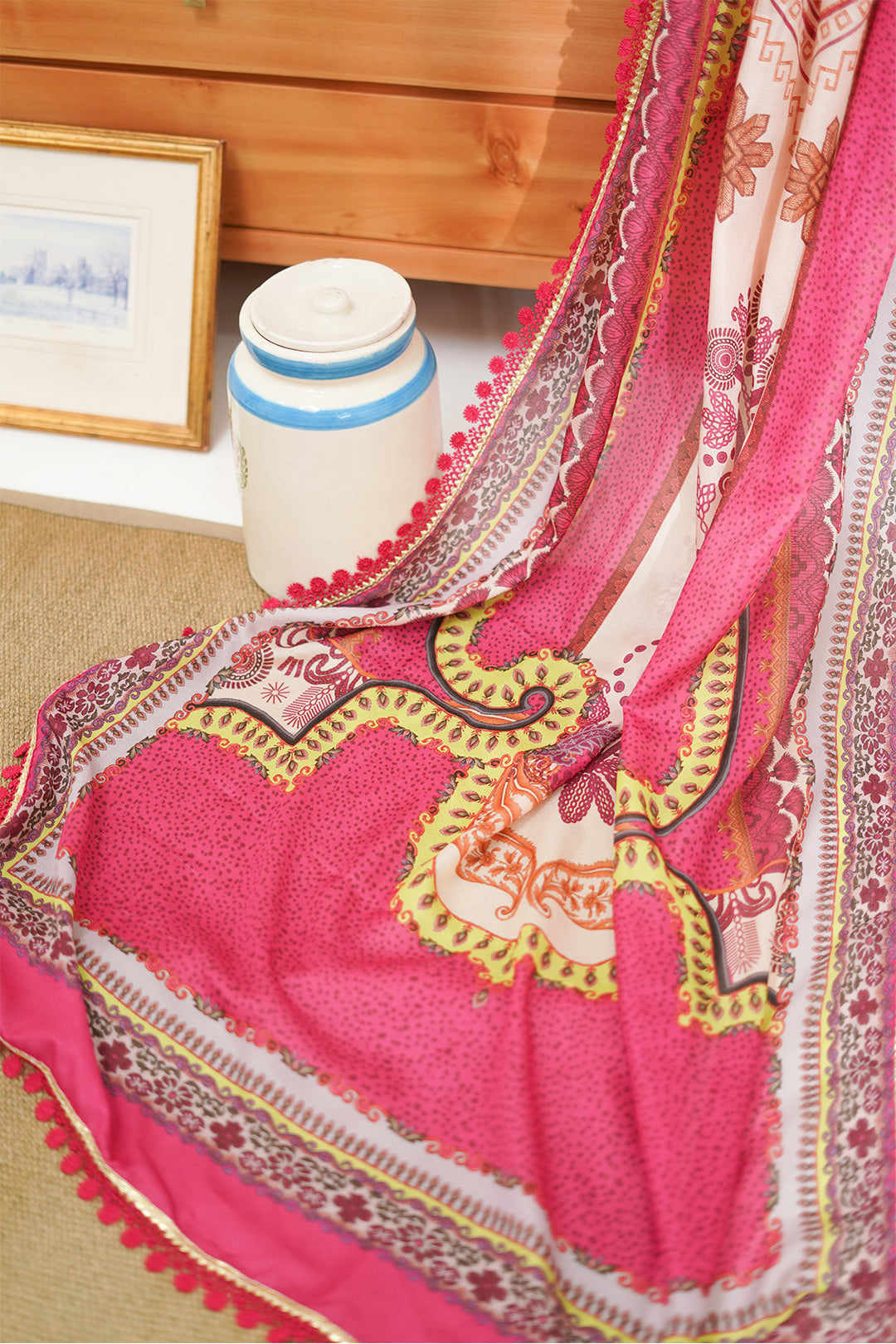 Zellbury | Unstitched 3 Piece Lawn | Embroidered Shirt Shalwar Dupatta - 1270 - Designer Dress with Intricate embroidery and embellishments. Shop elegent wedding dress at Maria Faisal.