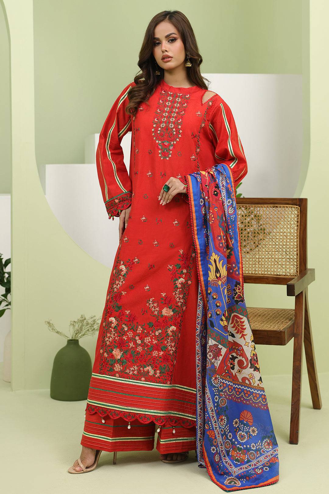 Zellbury | Unstitched 3 Piece Lawn | Embroidered Shirt Shalwar Dupatta - 1271 by Maria Faisal - Registered Vendor of : Zellbury Women - type : Signature Unstitched - 100% original wedding dresses