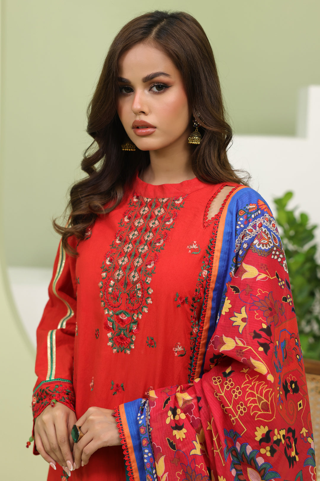 Zellbury | Unstitched 3 Piece Lawn | Embroidered Shirt Shalwar Dupatta - 1271 - Designer Dress with Intricate embroidery and embellishments. Shop elegent wedding dress at Maria Faisal.