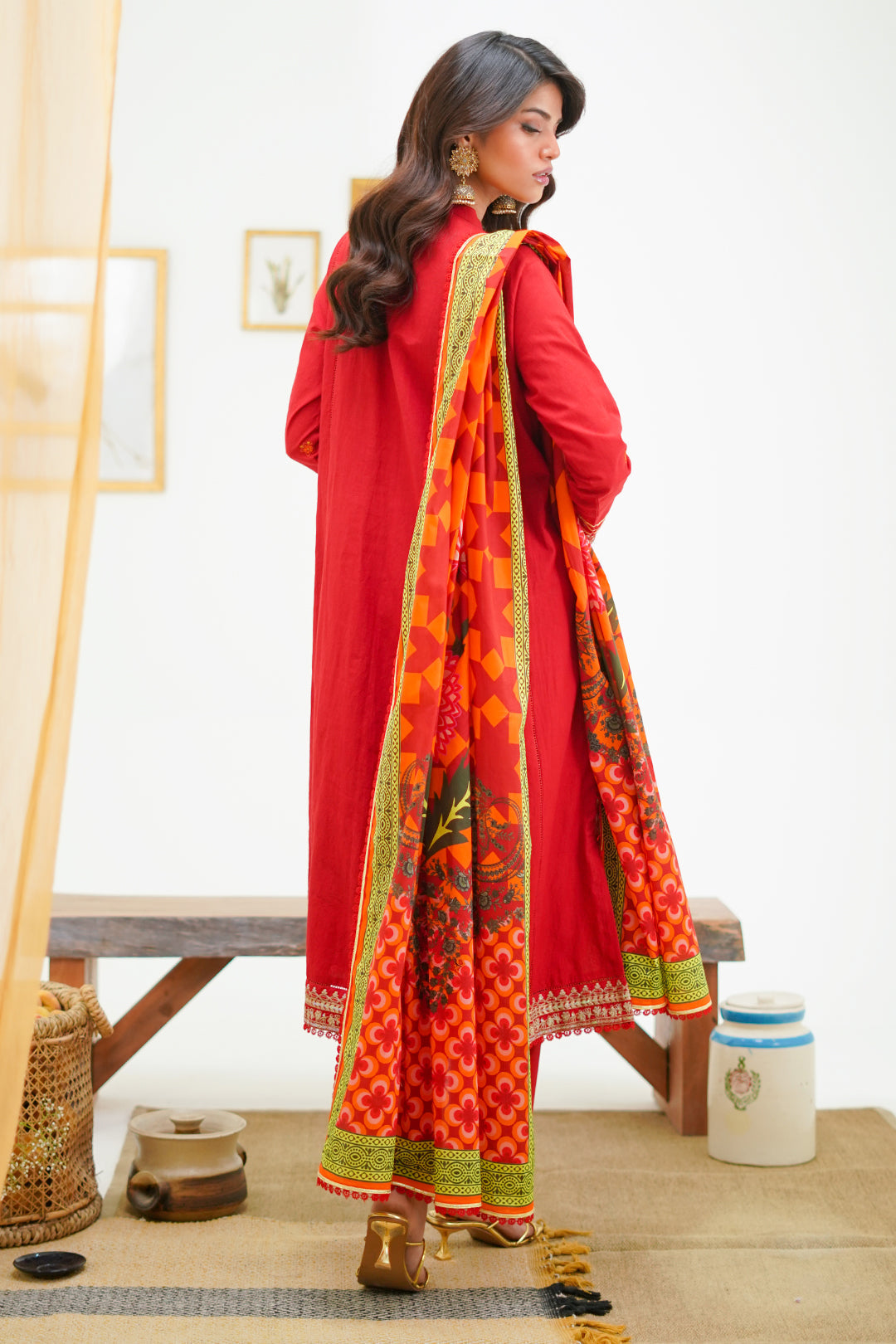 Zellbury | Unstitched 3 Piece Lawn | Embroidered Shirt Shalwar Dupatta - 1295 - Designer Dress with Intricate embroidery and embellishments. Shop elegent wedding dress at Maria Faisal.