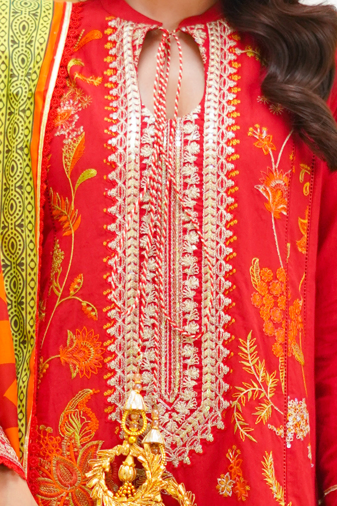 Zellbury | Unstitched 3 Piece Lawn | Embroidered Shirt Shalwar Dupatta - 1295 - Designer Dress with Intricate embroidery and embellishments. Shop elegent wedding dress at Maria Faisal.