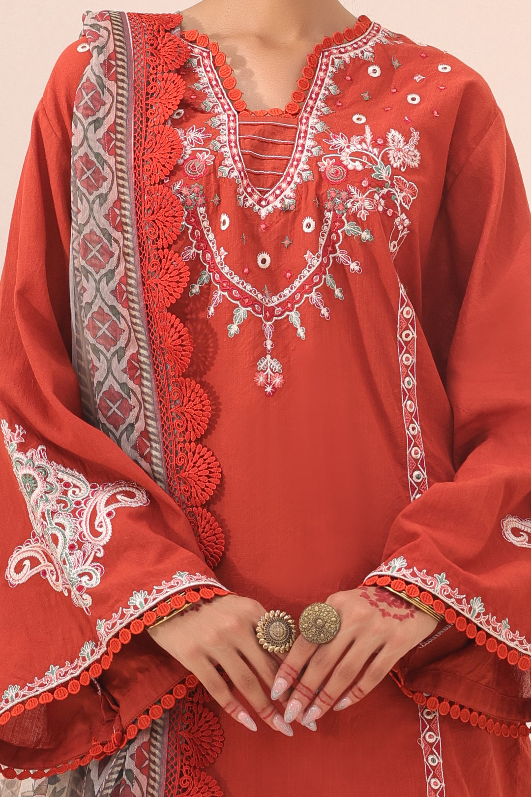 Zellbury | Unstitched 3 Piece Cambric | Embroidered Shirt Shalwar Dupatta - 1544 by Maria Faisal - Registered Vendor of : Zellbury Women - type : Signature Unstitched - 100% original wedding dresses