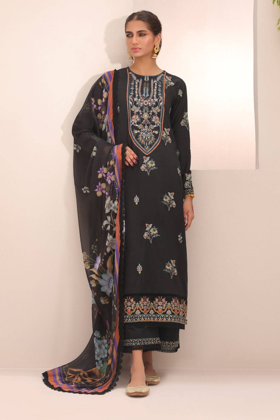 Zellbury | Unstitched 3 Piece Cambric | Embroidered Shirt Shalwar Dupatta - 1547 by Maria Faisal - Registered Vendor of : Zellbury Women - type : Signature Unstitched - 100% original wedding dresses