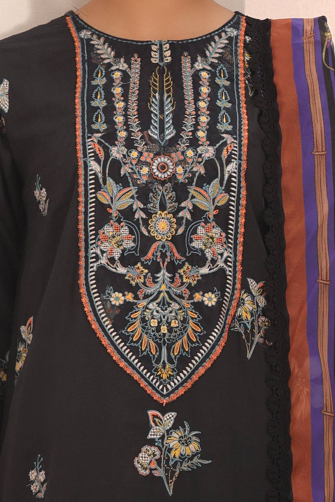 Zellbury | Unstitched 3 Piece Cambric | Embroidered Shirt Shalwar Dupatta - 1547 by Maria Faisal - Registered Vendor of : Zellbury Women - type : Signature Unstitched - 100% original wedding dresses