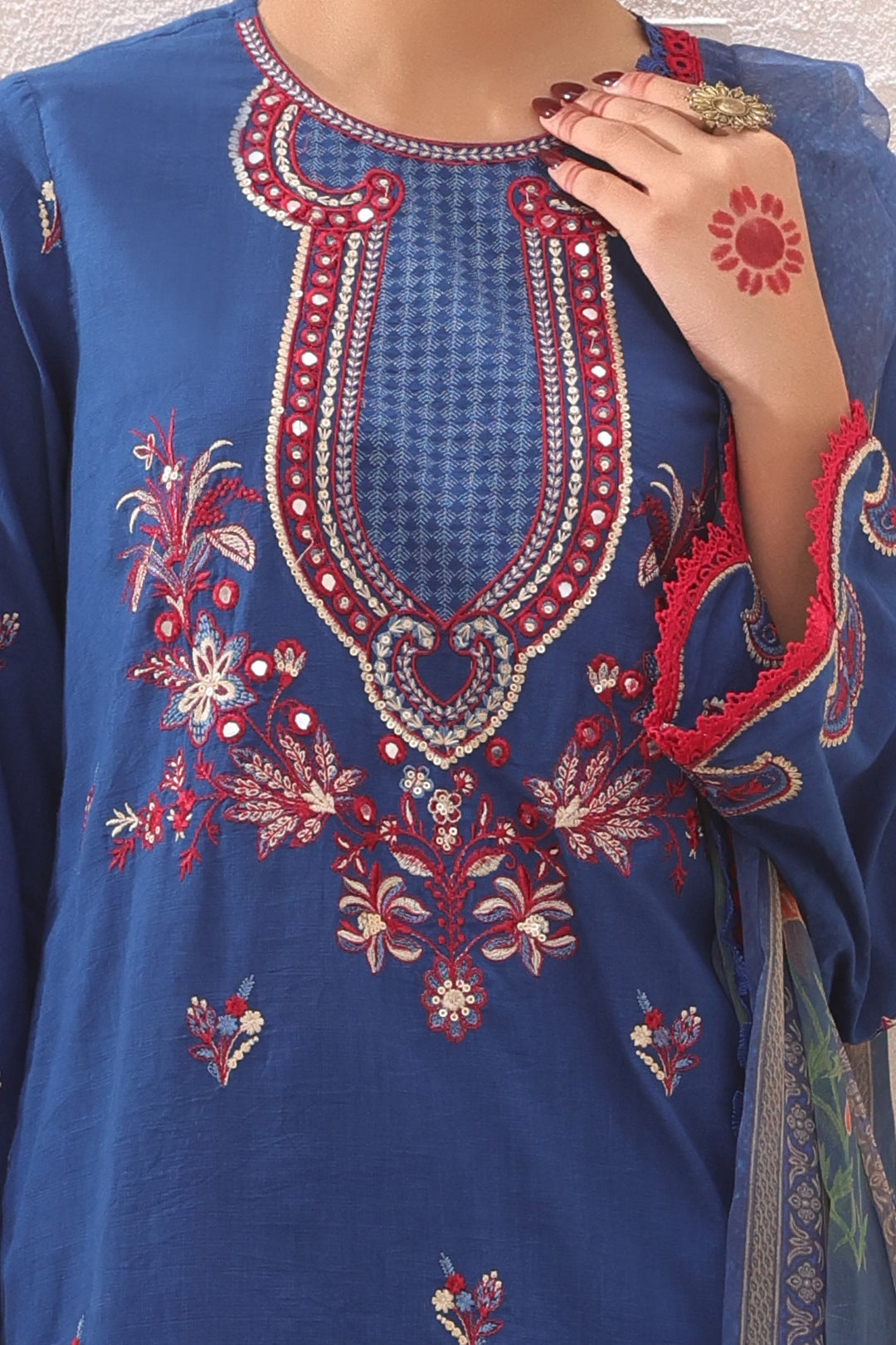 Zellbury | Unstitched 3 Piece Lawn | Embroidered Shirt Shalwar Dupatta - 1551 - Designer Dress with Intricate embroidery and embellishments. Shop elegent wedding dress at Maria Faisal.