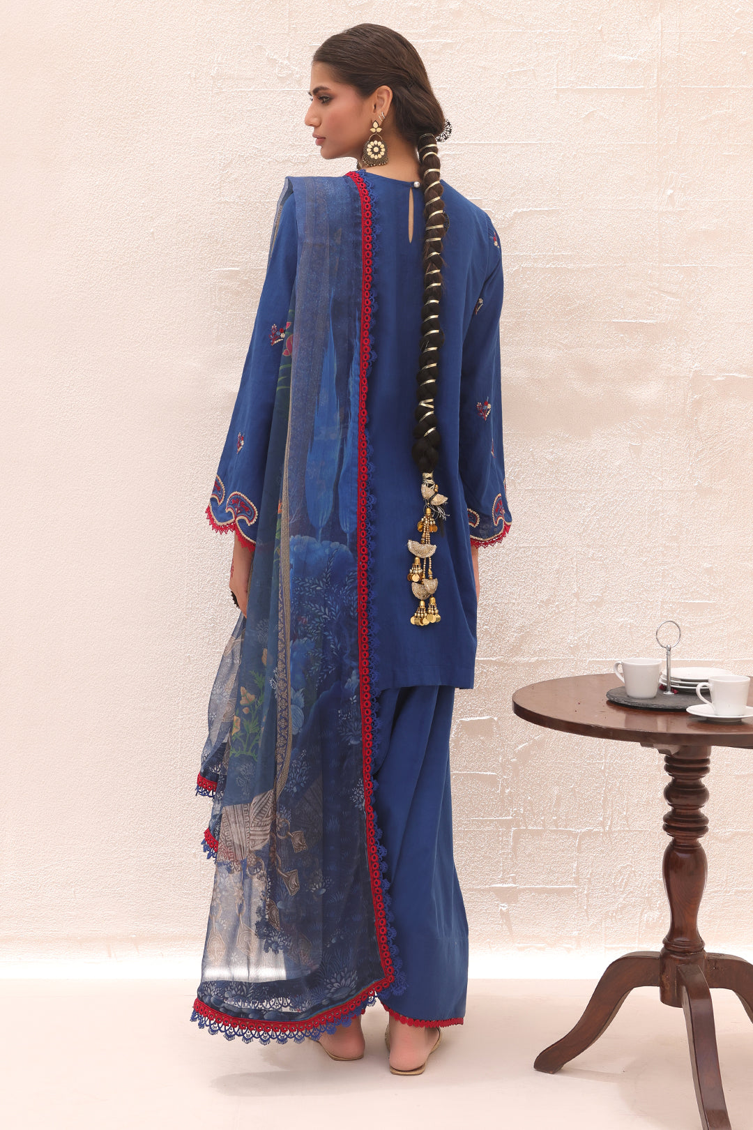 Zellbury | Unstitched 3 Piece Lawn | Embroidered Shirt Shalwar Dupatta - 1551 - Designer Dress with Intricate embroidery and embellishments. Shop elegent wedding dress at Maria Faisal.