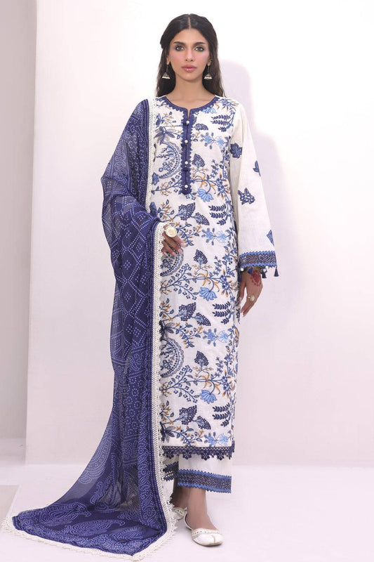 Zellbury | Unstitched 3 Piece Cambric | Embroidered Shirt Shalwar Dupatta - 1554 by Maria Faisal - Registered Vendor of : Zellbury Women - type : Signature Unstitched - 100% original wedding dresses