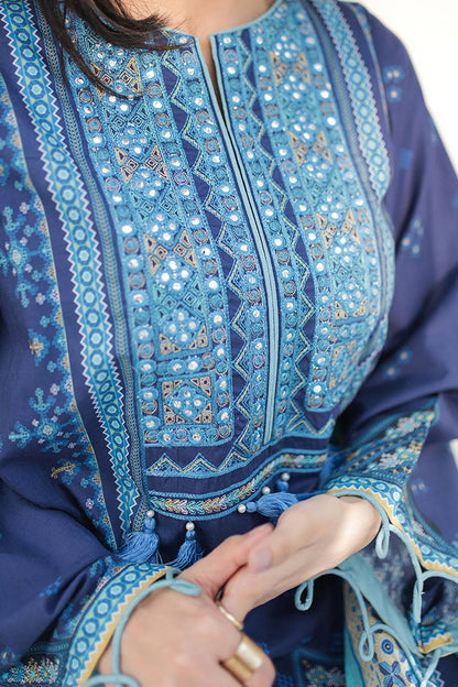 Zellbury | Unstitched 3 Piece Lawn | Embroidered Shirt Shalwar Dupatta - 1681 by Maria Faisal - Registered Vendor of : Zellbury Women - type : Essential Unstitched - 100% original wedding dresses