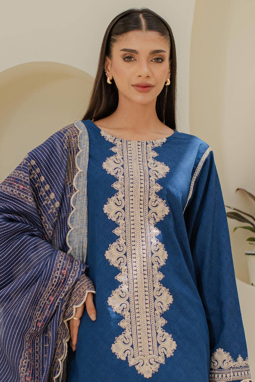 Zellbury | Unstitched 3 Piece Jacquard | Embroidered Shirt Shalwar Dupatta - 1767 by Maria Faisal - Registered Vendor of : Zellbury Women - type : Essential Unstitched - 100% original wedding dresses