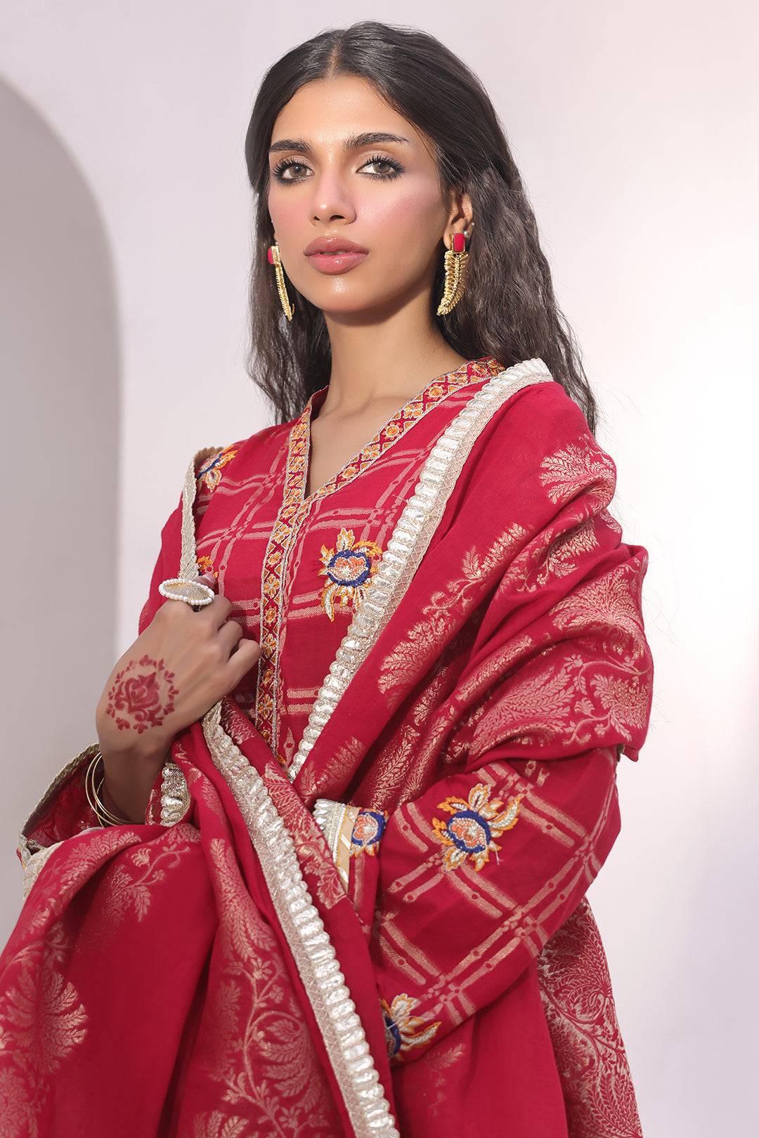 Zellbury | Unstitched 3 Piece Jacquard | Embroidered Shirt Shalwar Dupatta - 1803 by Maria Faisal - Registered Vendor of : Zellbury Women - type : Signature Unstitched - 100% original wedding dresses