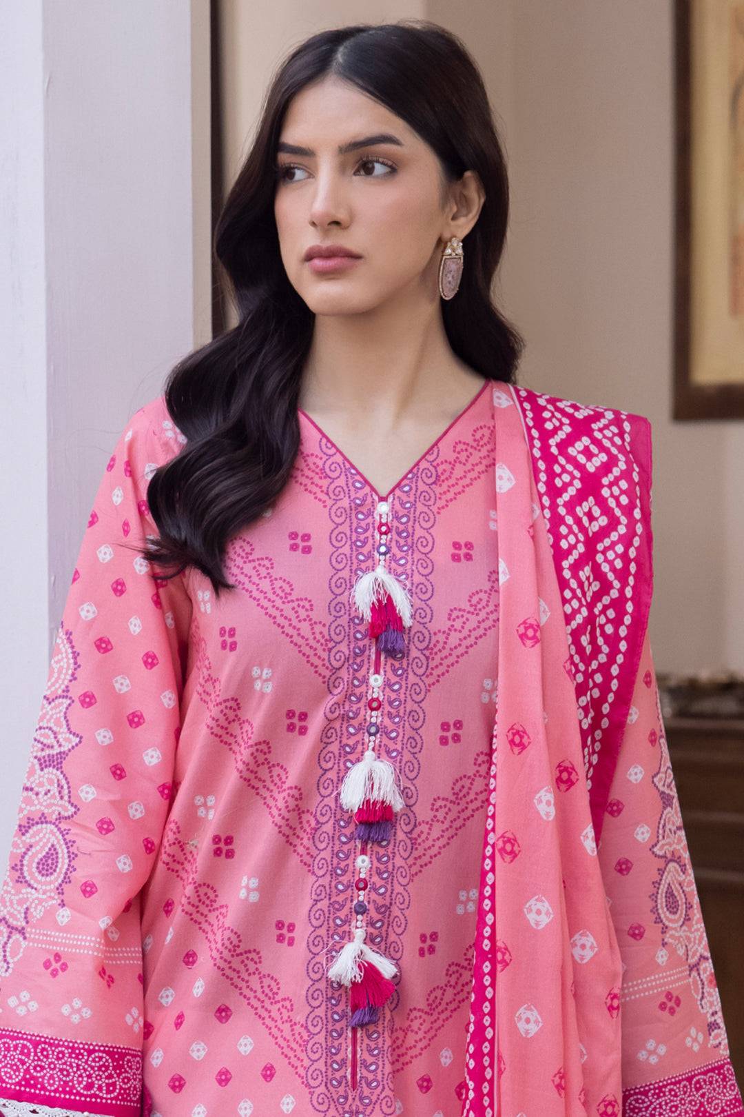 Zellbury | Unstitched 2 Piece Lawn | Shirt Dupatta - 1014 by Maria Faisal - Registered Vendor of : Zellbury Women - type : Essential Unstitched - 100% original wedding dresses