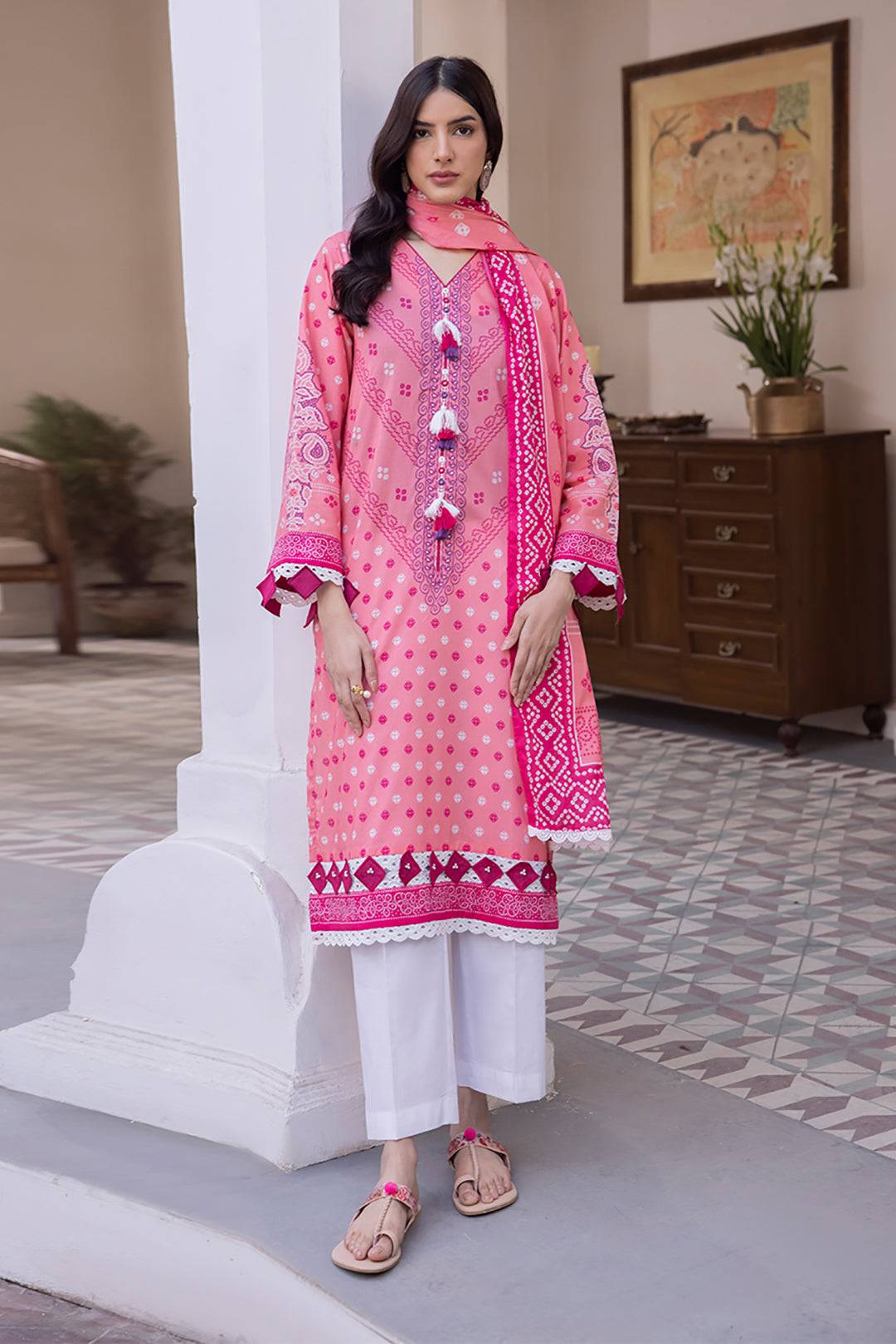 Zellbury | Unstitched 2 Piece Lawn | Shirt Dupatta - 1014 by Maria Faisal - Registered Vendor of : Zellbury Women - type : Essential Unstitched - 100% original wedding dresses