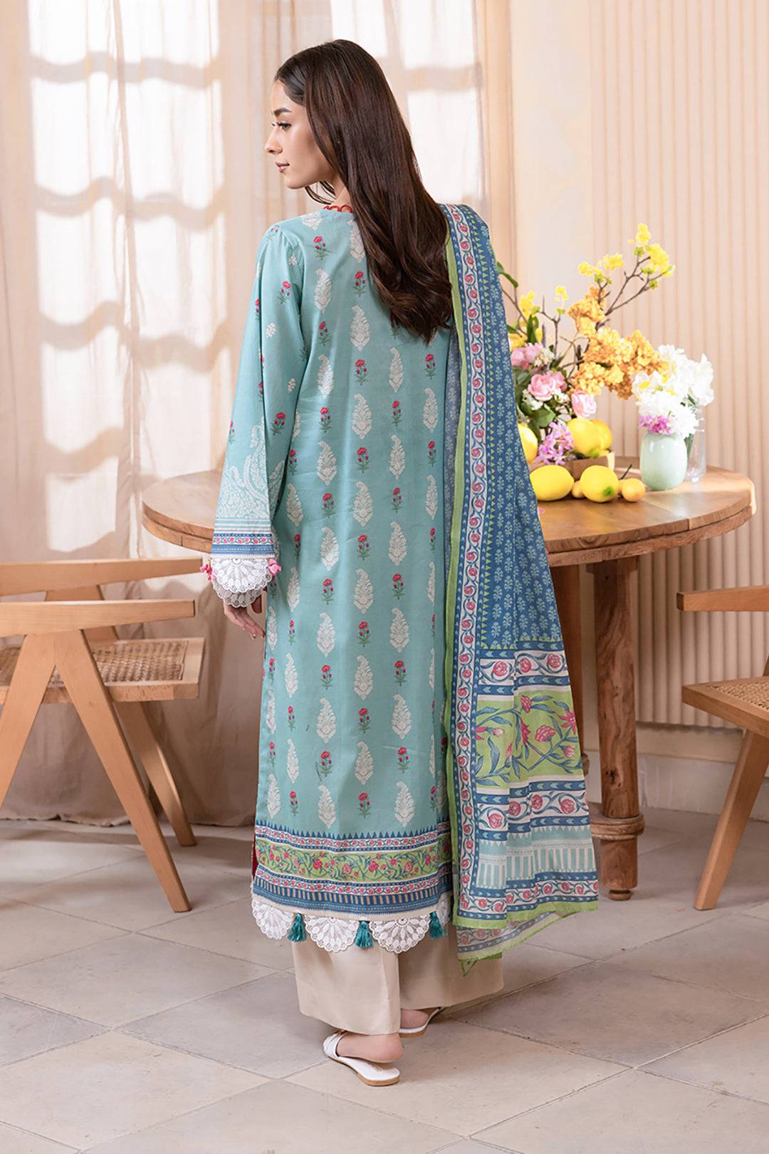 Zellbury | Unstitched 2 Piece Lawn | Shirt Dupatta - 1021 by Maria Faisal - Registered Vendor of : Zellbury Women - type : Essential Unstitched - 100% original wedding dresses