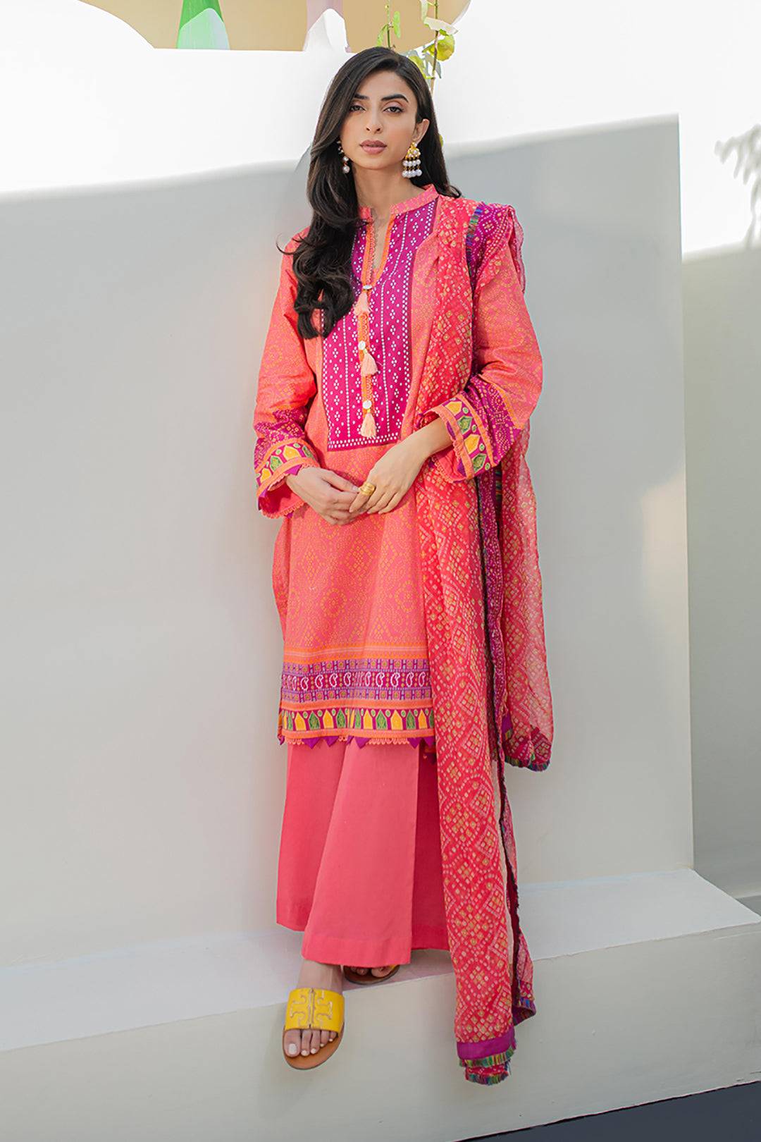 Zellbury | Unstitched 2 Piece Lawn | Shirt Dupatta - 1150 by Maria Faisal - Registered Vendor of : Zellbury Women - type : Essential Unstitched - 100% original wedding dresses