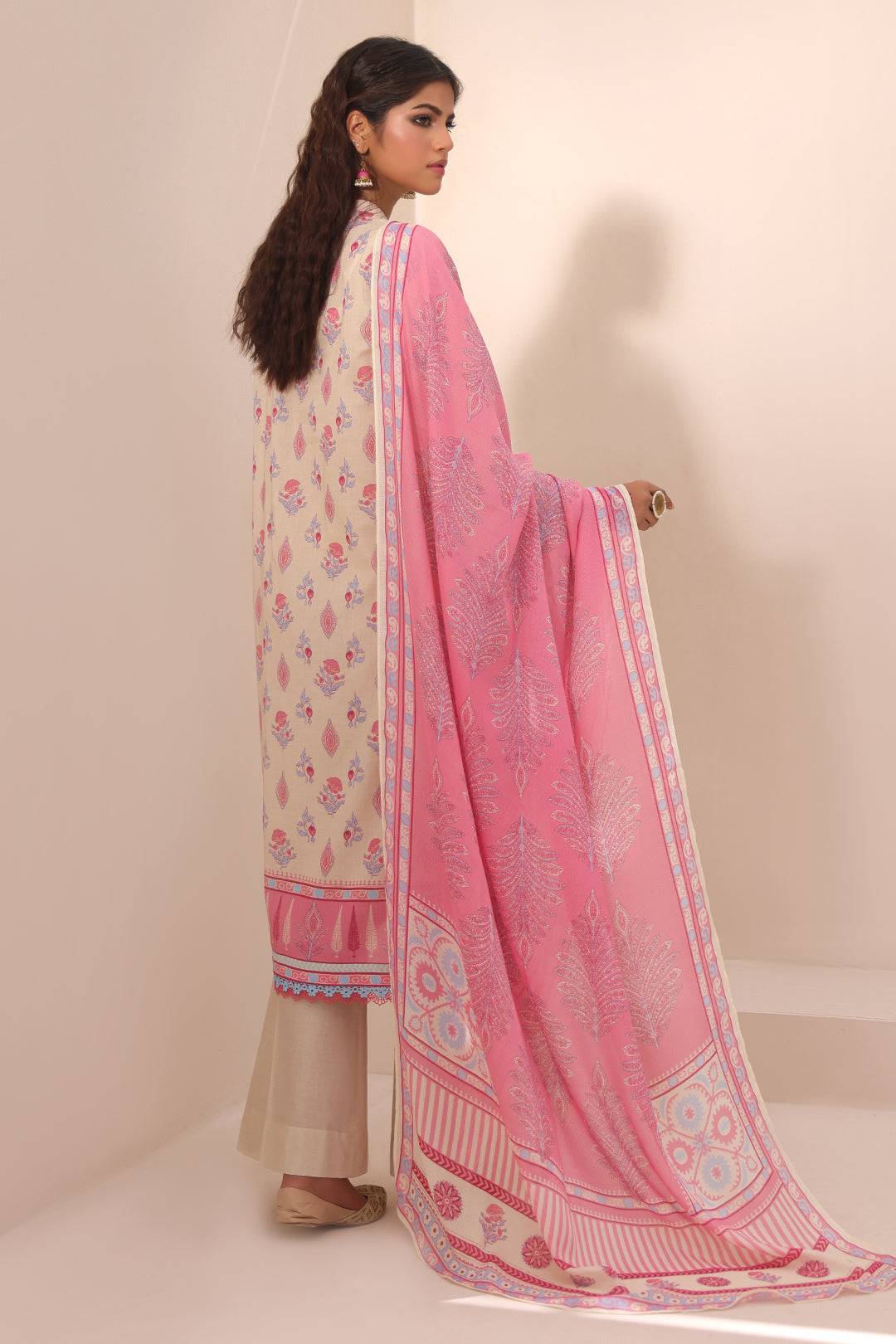 Zellbury | Unstitched 2 Piece Lawn | Shirt Dupatta - 1152 by Maria Faisal - Registered Vendor of : Zellbury Women - type : Essential Unstitched - 100% original wedding dresses