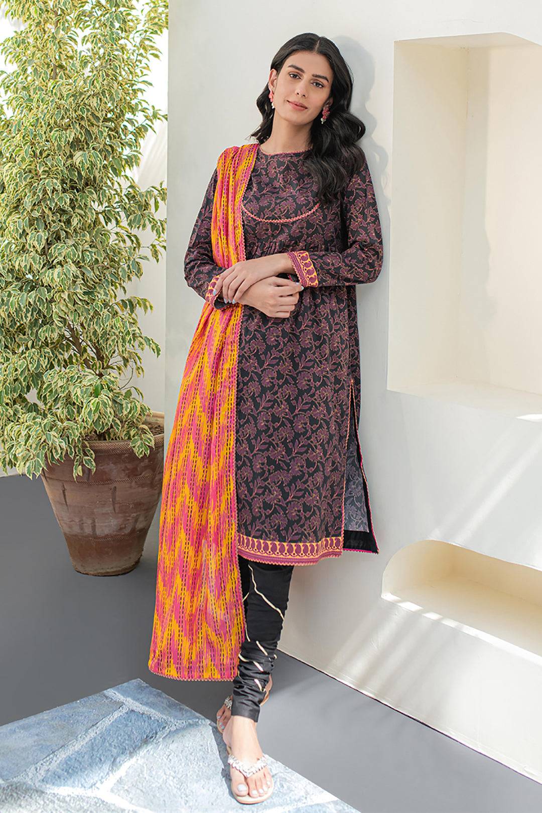 Zellbury | Unstitched 2 Piece Lawn | Shirt Dupatta - 1153 by Maria Faisal - Registered Vendor of : Zellbury Women - type : Essential Unstitched - 100% original wedding dresses