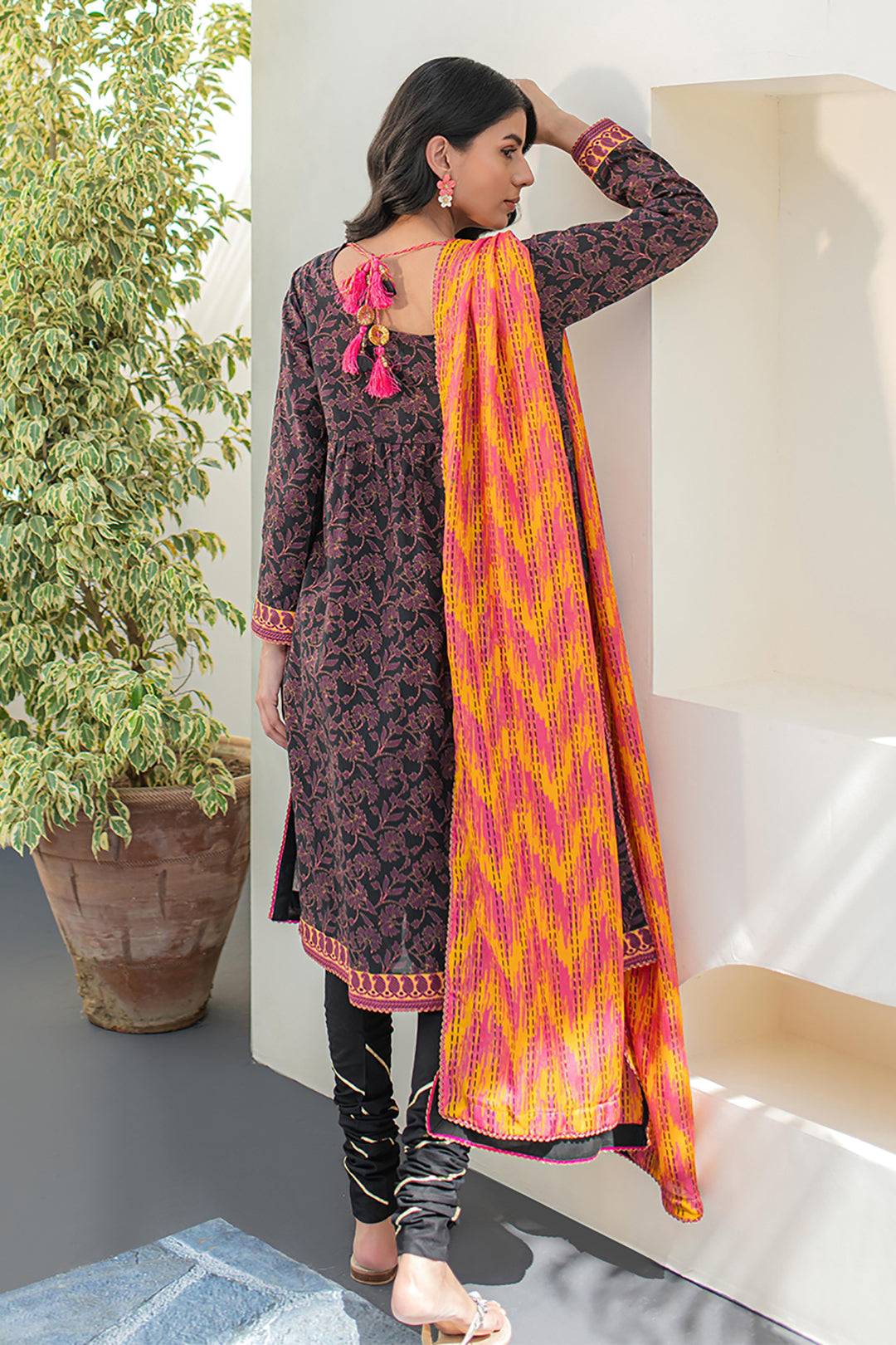 Zellbury | Unstitched 2 Piece Lawn | Shirt Dupatta - 1153 by Maria Faisal - Registered Vendor of : Zellbury Women - type : Essential Unstitched - 100% original wedding dresses
