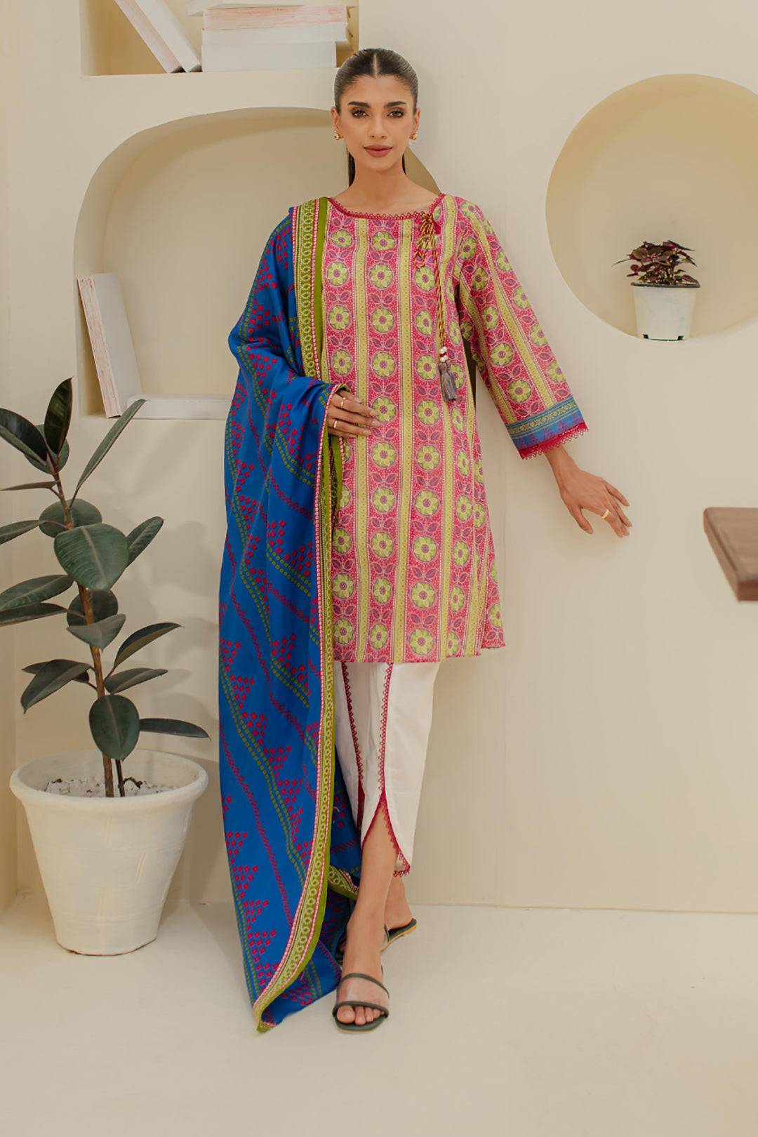 Zellbury | Unstitched 2 Piece Lawn | Shirt Dupatta - 1156 by Maria Faisal - Registered Vendor of : Zellbury Women - type : Essential Unstitched - 100% original wedding dresses