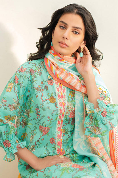 Zellbury | Unstitched 2 Piece Lawn | Shirt Dupatta - 1157 by Maria Faisal - Registered Vendor of : Zellbury Women - type : Essential Unstitched - 100% original wedding dresses