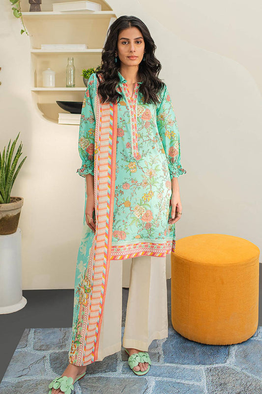 Zellbury | Unstitched 2 Piece Lawn | Shirt Dupatta - 1157 by Maria Faisal - Registered Vendor of : Zellbury Women - type : Essential Unstitched - 100% original wedding dresses
