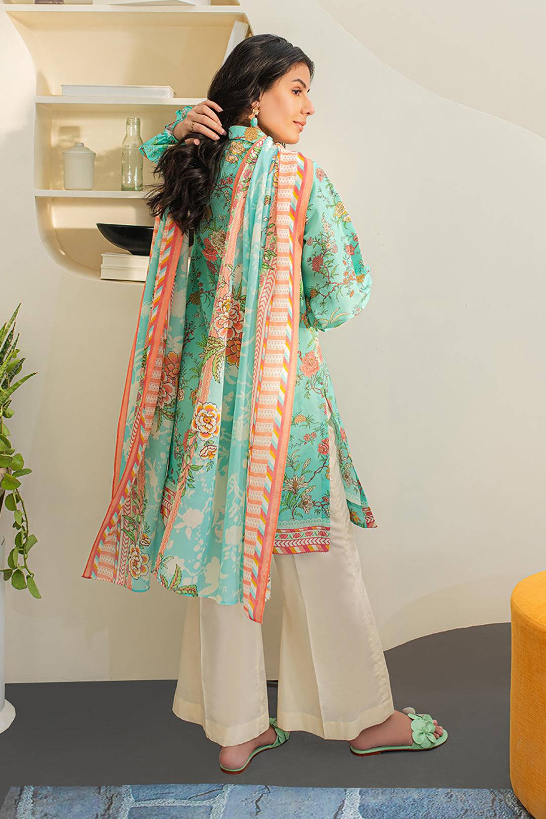 Zellbury | Unstitched 2 Piece Lawn | Shirt Dupatta - 1157 by Maria Faisal - Registered Vendor of : Zellbury Women - type : Essential Unstitched - 100% original wedding dresses