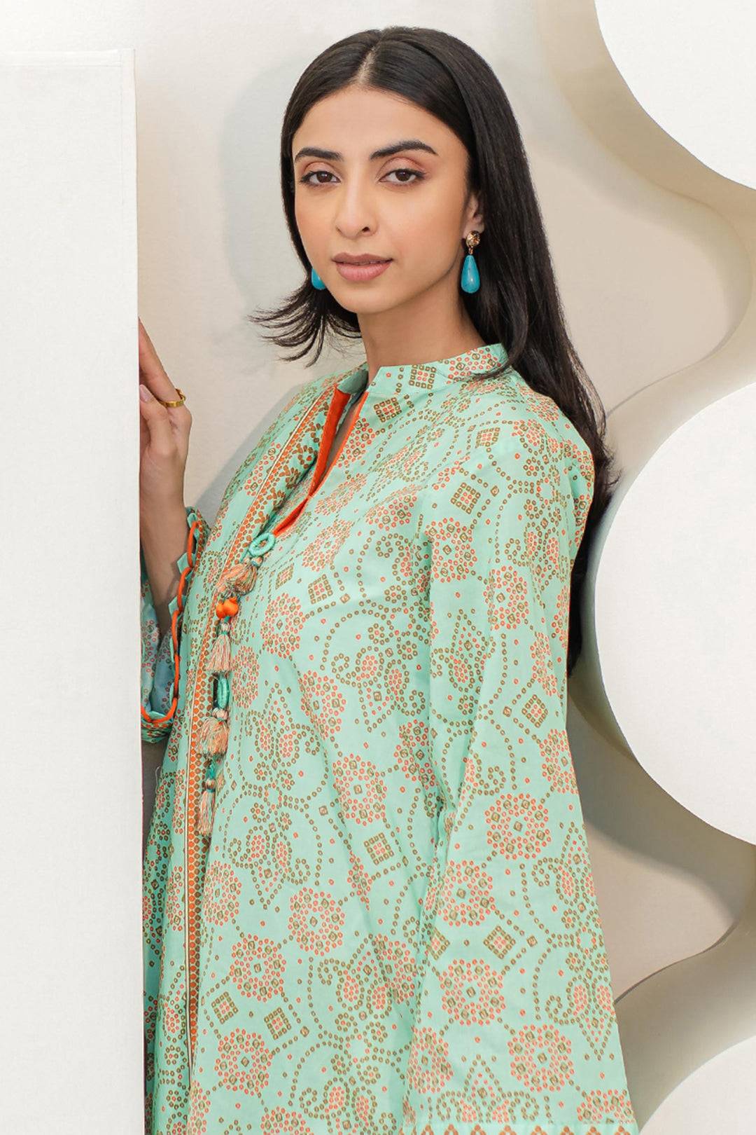 Zellbury | Unstitched 2 Piece Lawn | Shirt Dupatta - 1160 by Maria Faisal - Registered Vendor of : Zellbury Women - type : Essential Unstitched - 100% original wedding dresses