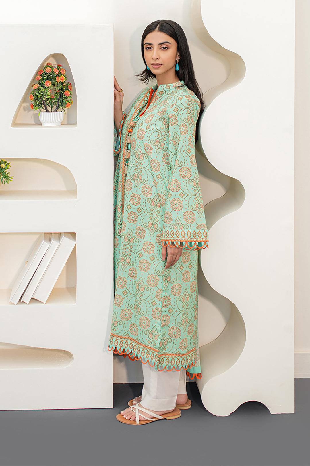 Zellbury | Unstitched 2 Piece Lawn | Shirt Dupatta - 1160 by Maria Faisal - Registered Vendor of : Zellbury Women - type : Essential Unstitched - 100% original wedding dresses