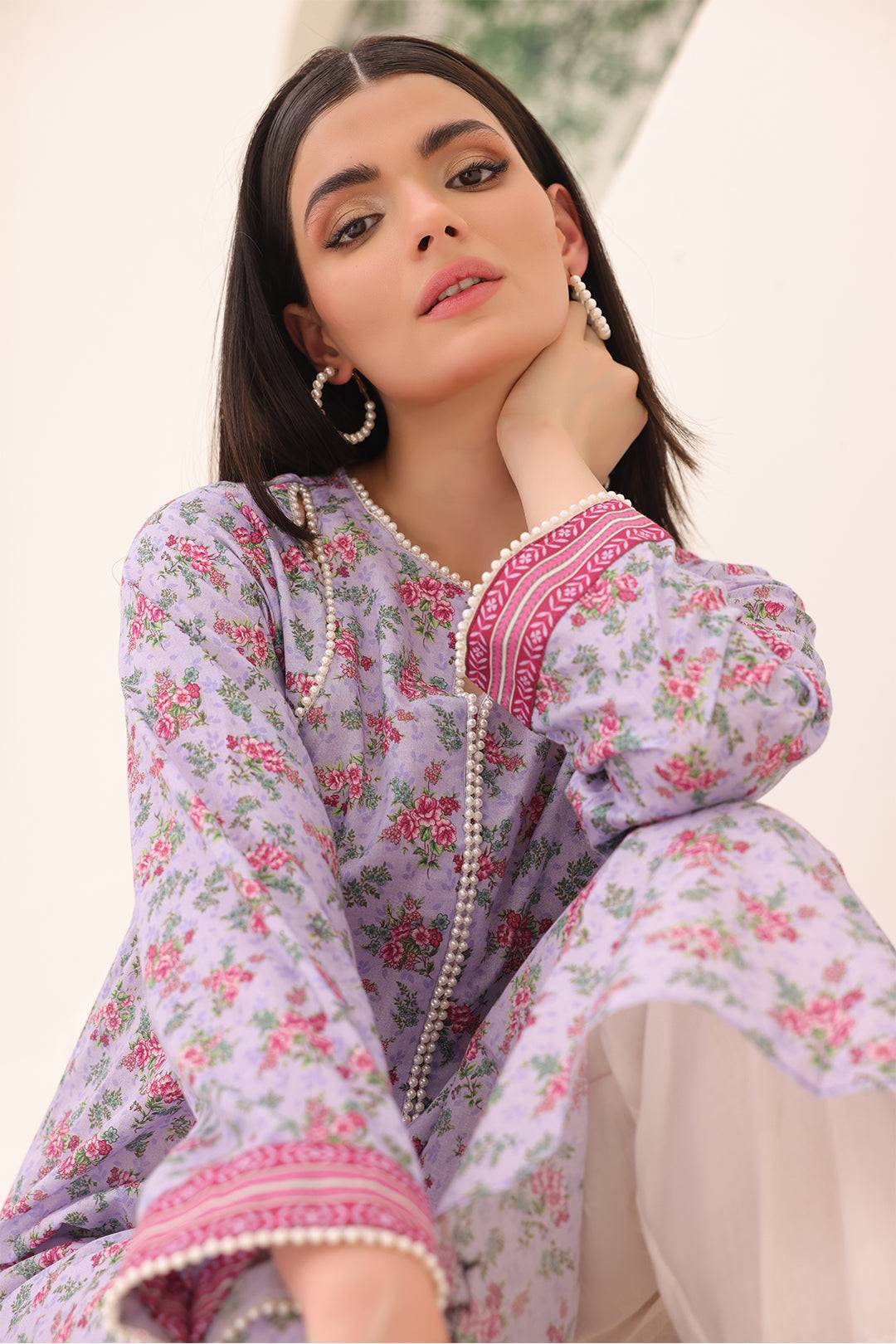 Zellbury | Unstitched 2 Piece Lawn | Shirt Dupatta - 1161 by Maria Faisal - Registered Vendor of : Zellbury Women - type : Essential Unstitched - 100% original wedding dresses