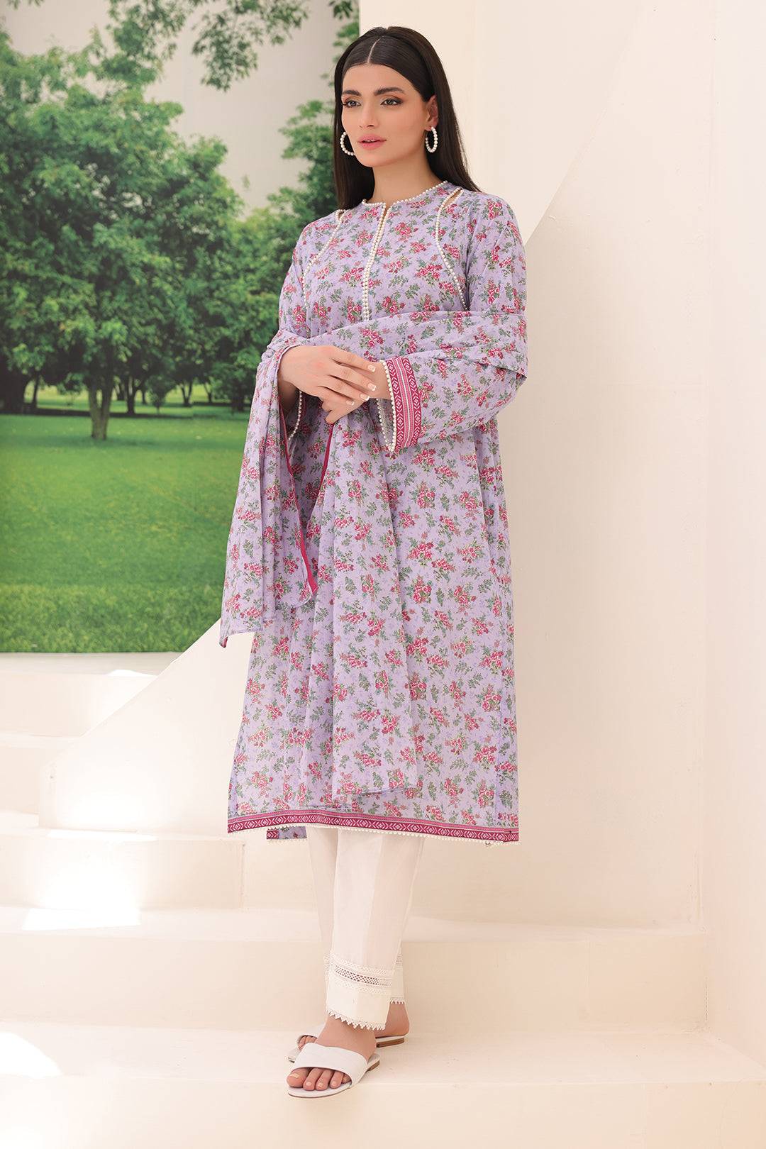 Zellbury | Unstitched 2 Piece Lawn | Shirt Dupatta - 1161 by Maria Faisal - Registered Vendor of : Zellbury Women - type : Essential Unstitched - 100% original wedding dresses