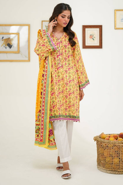 Zellbury | Unstitched 2 Piece Lawn | Shirt Dupatta - 1300 by Maria Faisal - Registered Vendor of : Zellbury Women - type : Essential Unstitched - 100% original wedding dresses