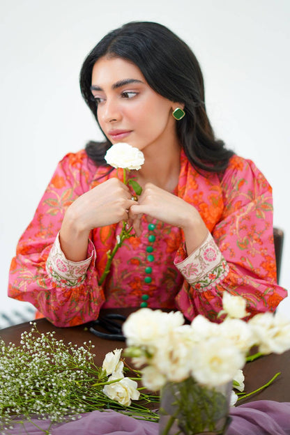 Zellbury | Unstitched 2 Piece Lawn | Shirt Dupatta - 1301 by Maria Faisal - Registered Vendor of : Zellbury Women - type : Essential Unstitched - 100% original wedding dresses