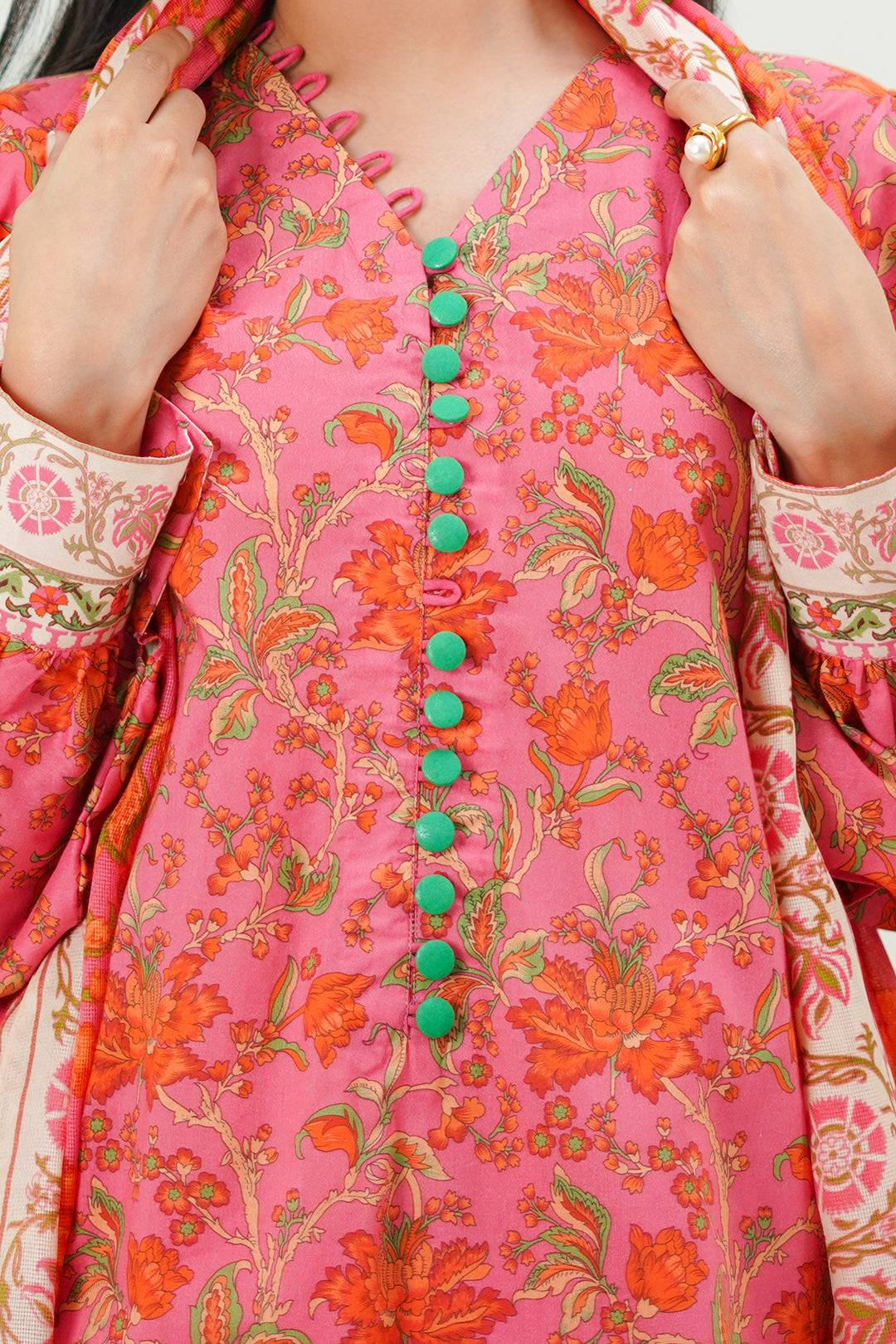 Zellbury | Unstitched 2 Piece Lawn | Shirt Dupatta - 1301 by Maria Faisal - Registered Vendor of : Zellbury Women - type : Essential Unstitched - 100% original wedding dresses